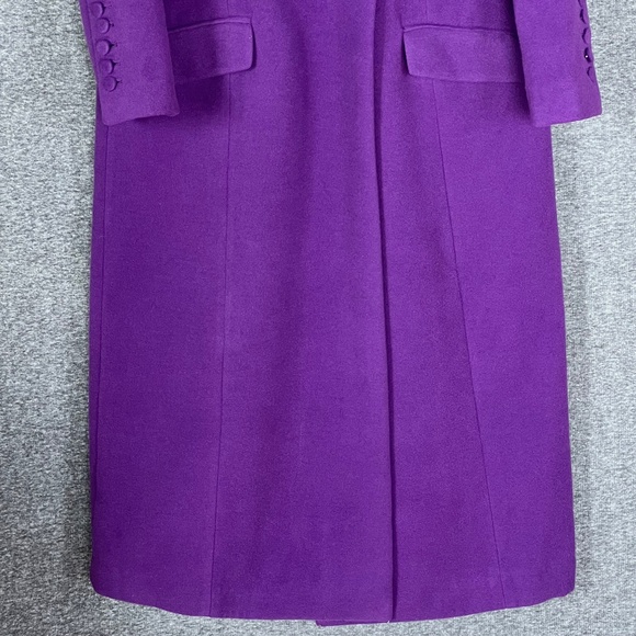 Sergio Hudson x Target Full-Length Notch Lapel Coat Sz S Purple Office Preppy - Picture 4 of 15